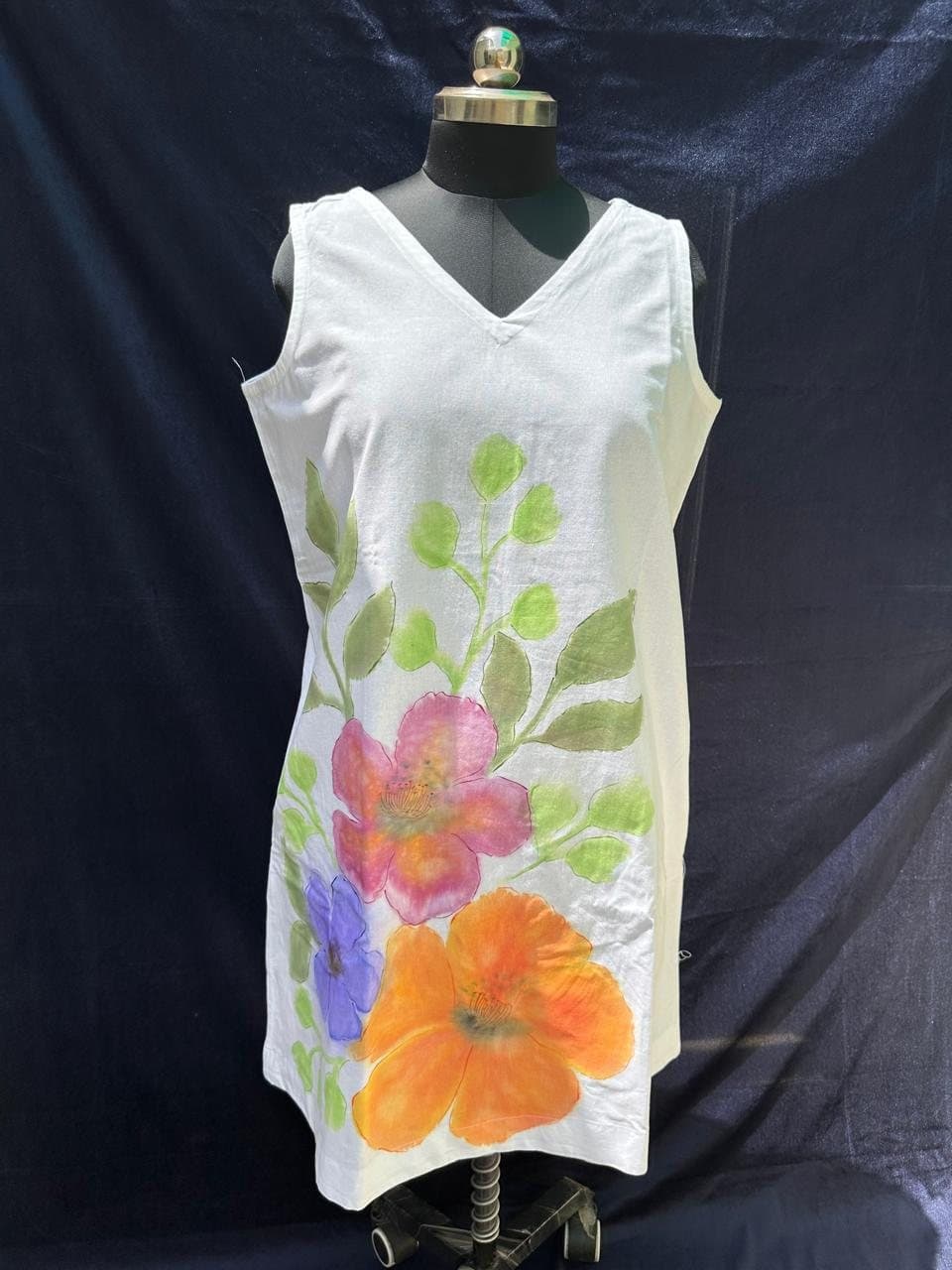 Custom hand-painted floral design
